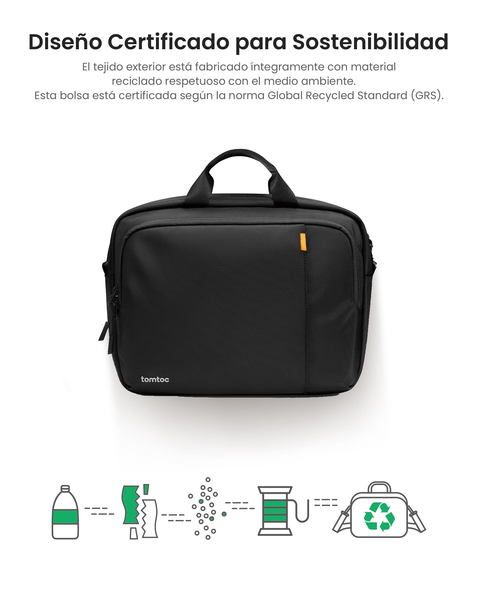 tomtoc Multifuncional Bolsa de hombro Bolsa de ordenador portátil para 13-14 pulgadas MacBook Air/Pro, 2024 13,5" Microsoft Surface Laptop 6, Lenovo ThinkPad/Dell Inspiron/ASUS ZenBook/Acer Aspire 14