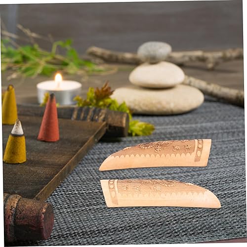 Miniatura 4 de 1 par de caoba Cáliz media luna yang taoísta herramienta radiestesia péndulo radiestesia tablero de adivinación adorno espiritual taza templo