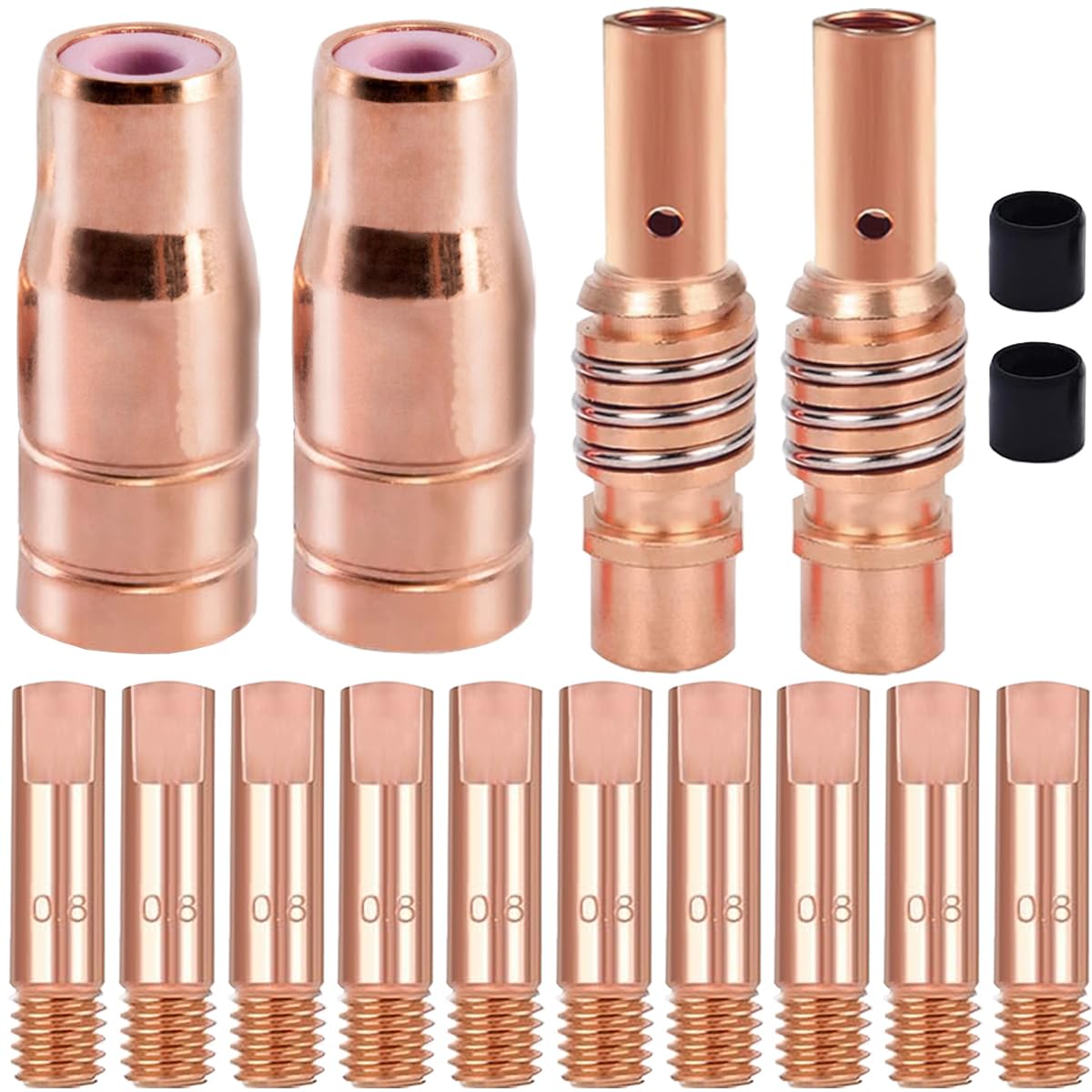 Diffusore Per Torcia Saldatura Mig/Mag - Compatibile Con MB15AK E Modelli Simili | 8 Pezzi Con Porta Punte - Foto 10