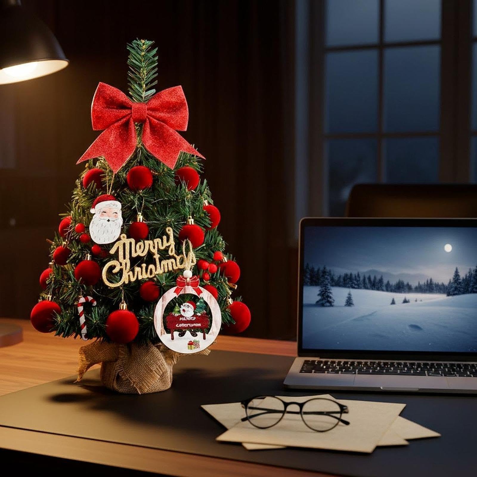 Sharplace Mini Adornos para de Navidad, Figura de de Navidad, Regalo Creativo para Inauguración de Casa, Decoración Navideña para Interiores,