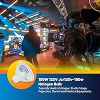 Vista 3 de Technical Precision Bombilla halógena de repuesto Ushio Jcr120v-150w ESD 150W – Bombilla halógena de 120 V para proyectores – 3350k GY5.3 base de 2