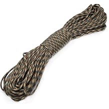 100ft Type III 7 Strand Core Paracord 550 Parachute 68# Coyote Brown Camo