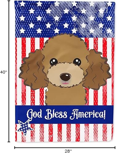 Vista 233 de Caroline's Treasures BB2171GF American Flag and Border Collie Garden Flag Mailbox Flag Decorative Yard Flag Banner Outside Patio Artwork Yard Flower