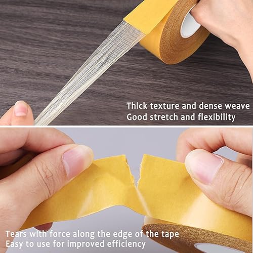Miniatura 4 de Mofanniy Cinta de tela de doble cara, cinta de malla adhesiva fuerte, cinta transparente para ropa, eliminación sin rastros, cinta multifuncional de
