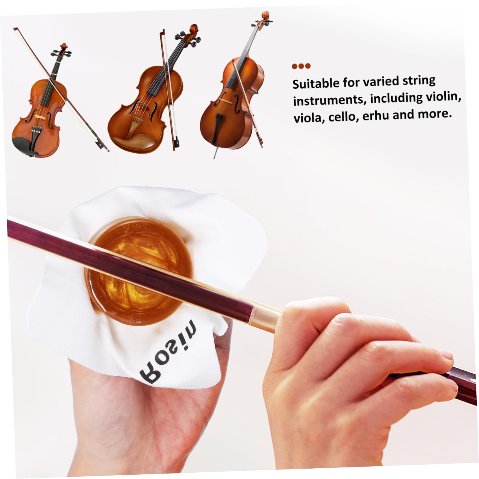 LIFKOME Violin for String Instruments Pine for Violin Cello Erhu Enhances Sound Easy Application for Musicians Upgrade with Random Pad Color Random Color