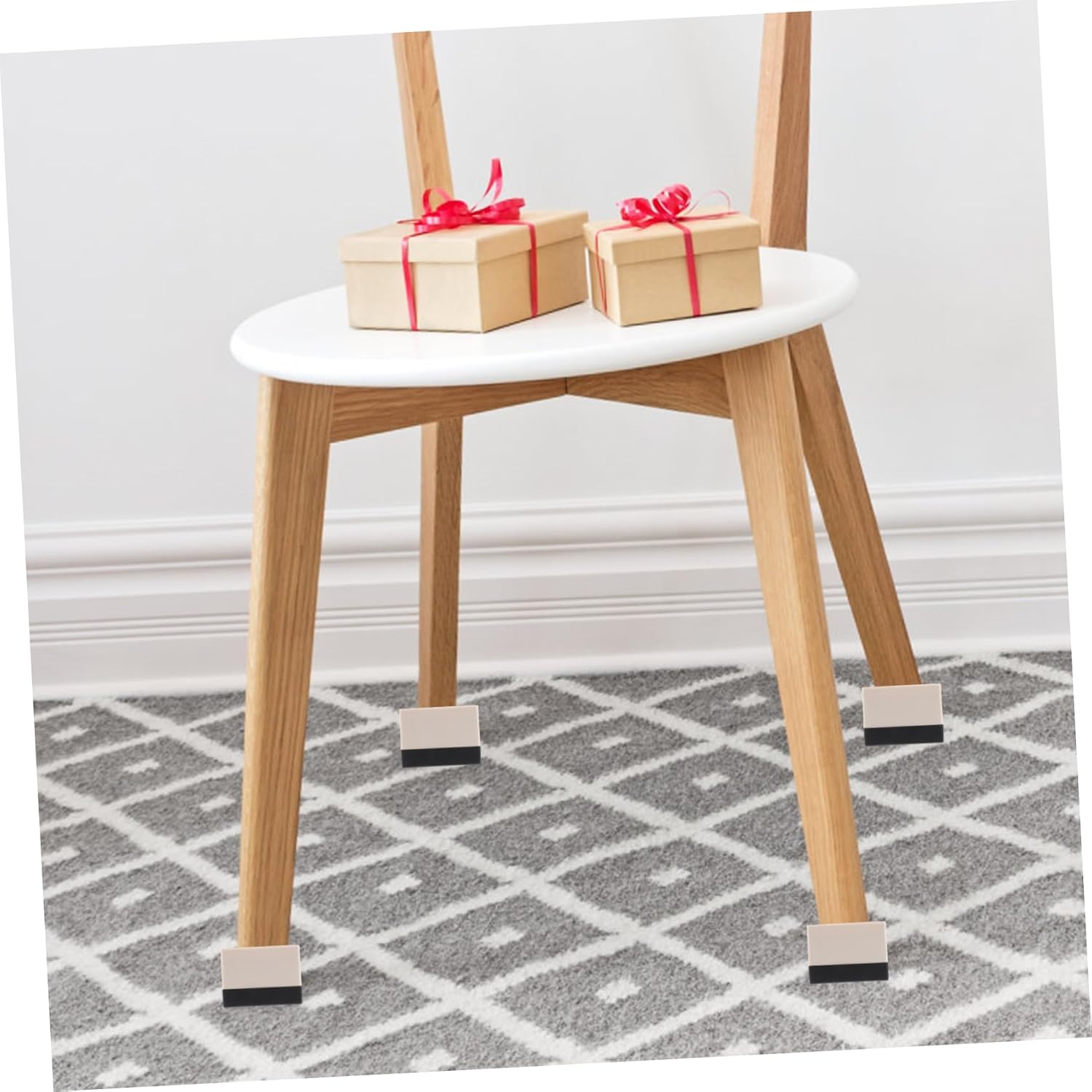 ULTECHNOVO 4pcs Heavy Duty Non-Slip Bed Risers Adjustable Furniture Lifts for Couch Sofa Table Legs Sturdy Silicone Pads for Bed Chair and Desk Use