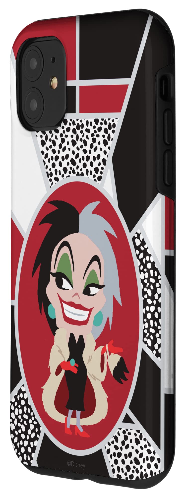 Custodia per iPhone 11 Disney Villains Kawaii Cute Crudelia