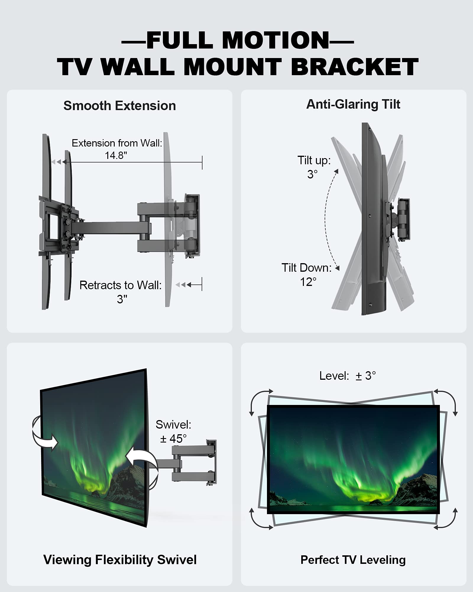 Braccetto Murale 55 Pollici 4K OLED - Supporto VESA 400x400mm - Dettaglio
