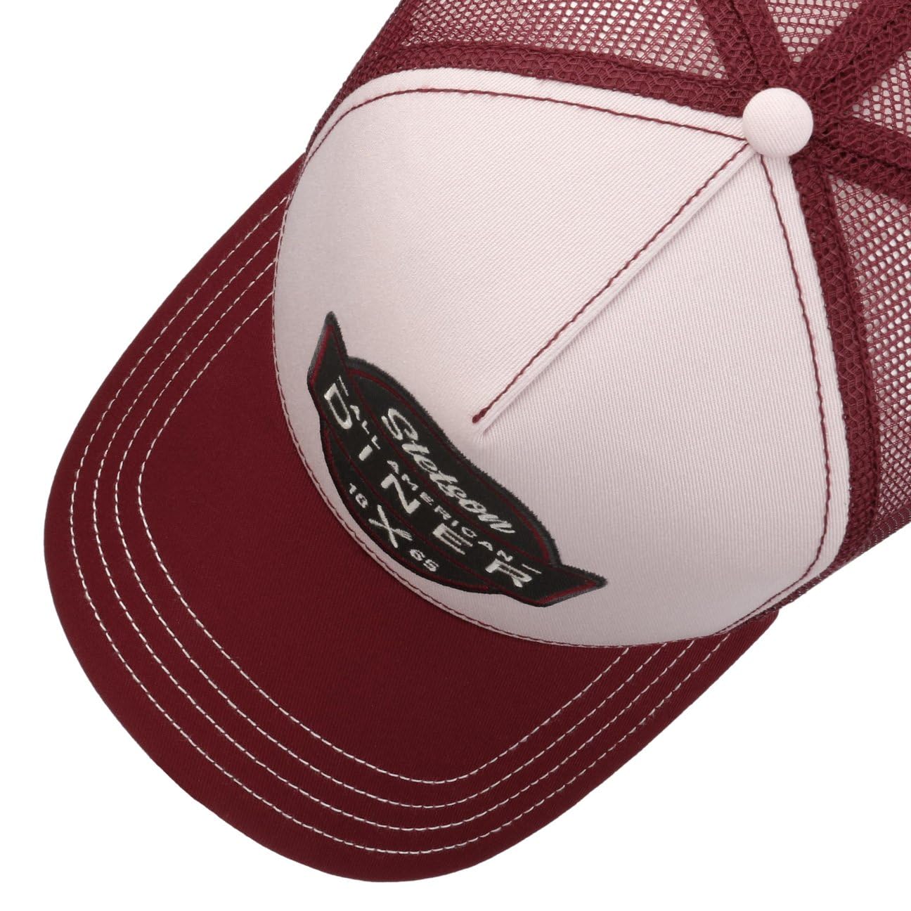 Stetson All American Diner 1865 męska czapka typu trucker – bejsbolowa siateczkowa czapka typu snapback, z daszkiem, podszewka, podszewka wiosna-lato