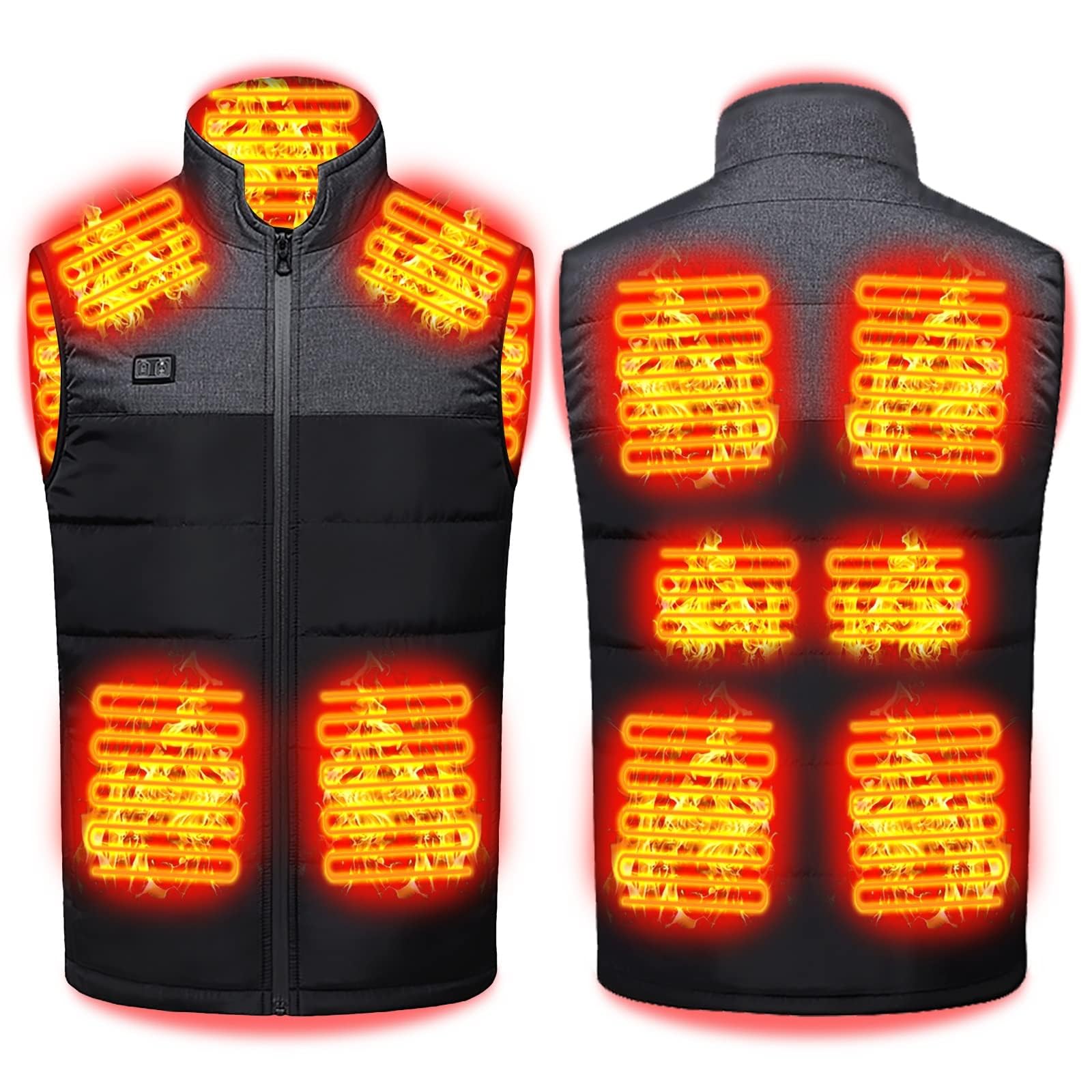 Gilet riscaldato da uomo, in pile, elettrico, con USB, leggero, per caccia/escursionismo