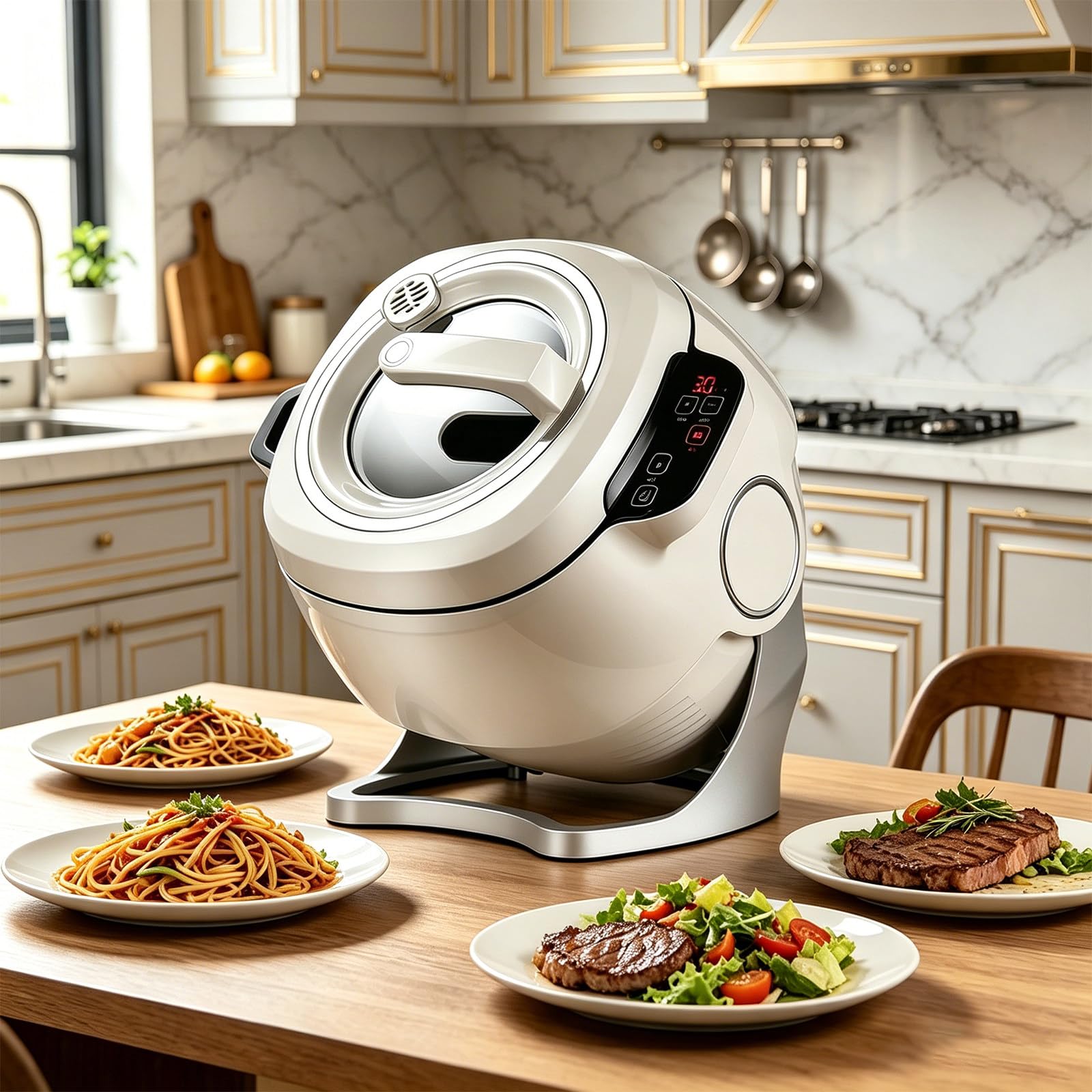 ORIDLECTAL 2026 NEW Automatic Stir Fry Robot & Automatic Cooking Wok – 6L, 3D All-round Heating, Electric Induction, Multiple Cooking Modes, Smokeless, for Home & Family Gatherings