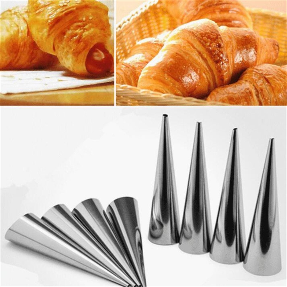 Lot De 12 Moules Coniques En Acier Inoxydable Pour Pâtisserie En Forme De Corne, Moule à Pâtisserie En Forme De Cône De Grande Taille