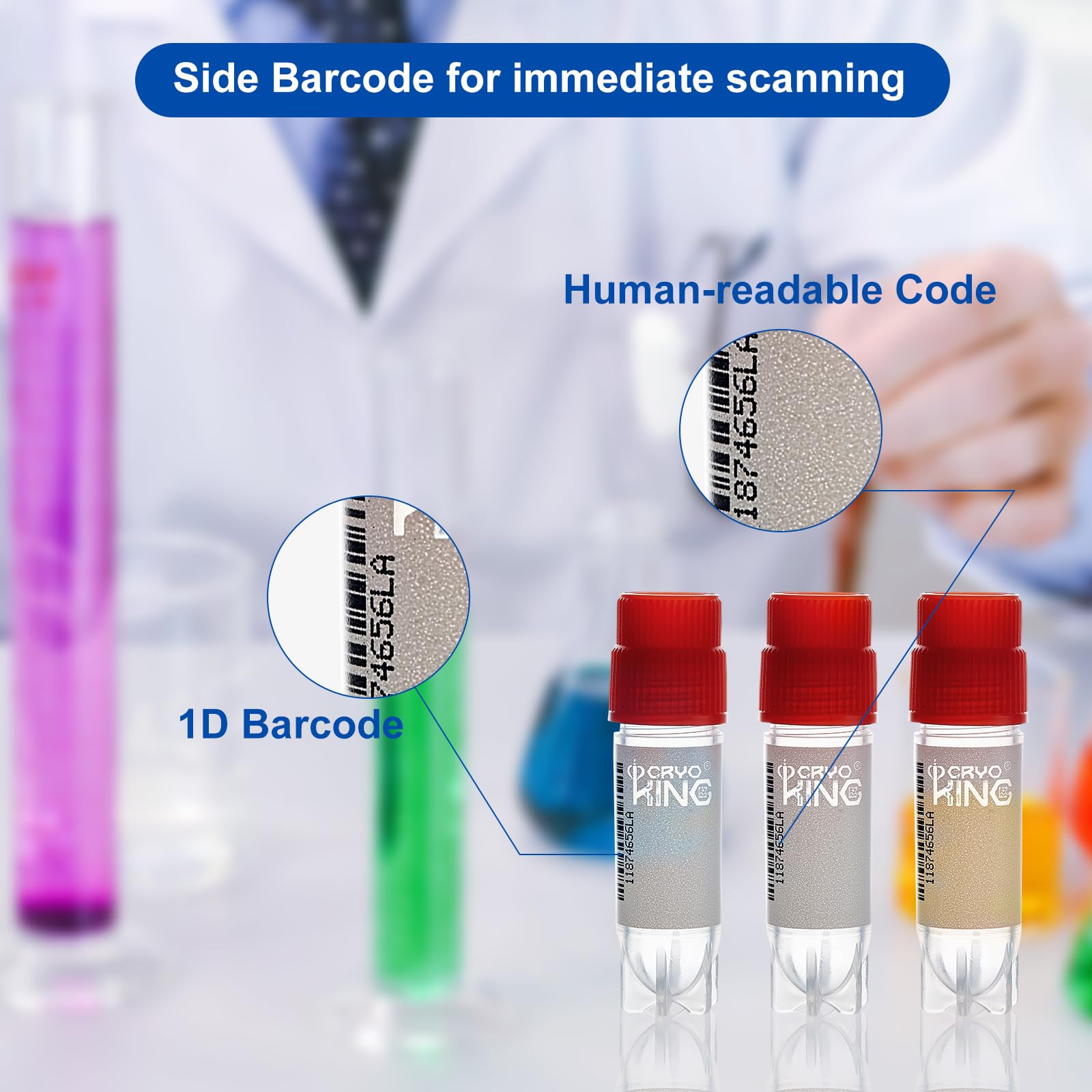 25 Pezzi Provette In Plastica Da 2,0 Ml Per Crioconservazione E Congelamento Con Codice A Barre E Tappo A Vite Per Laboratorio