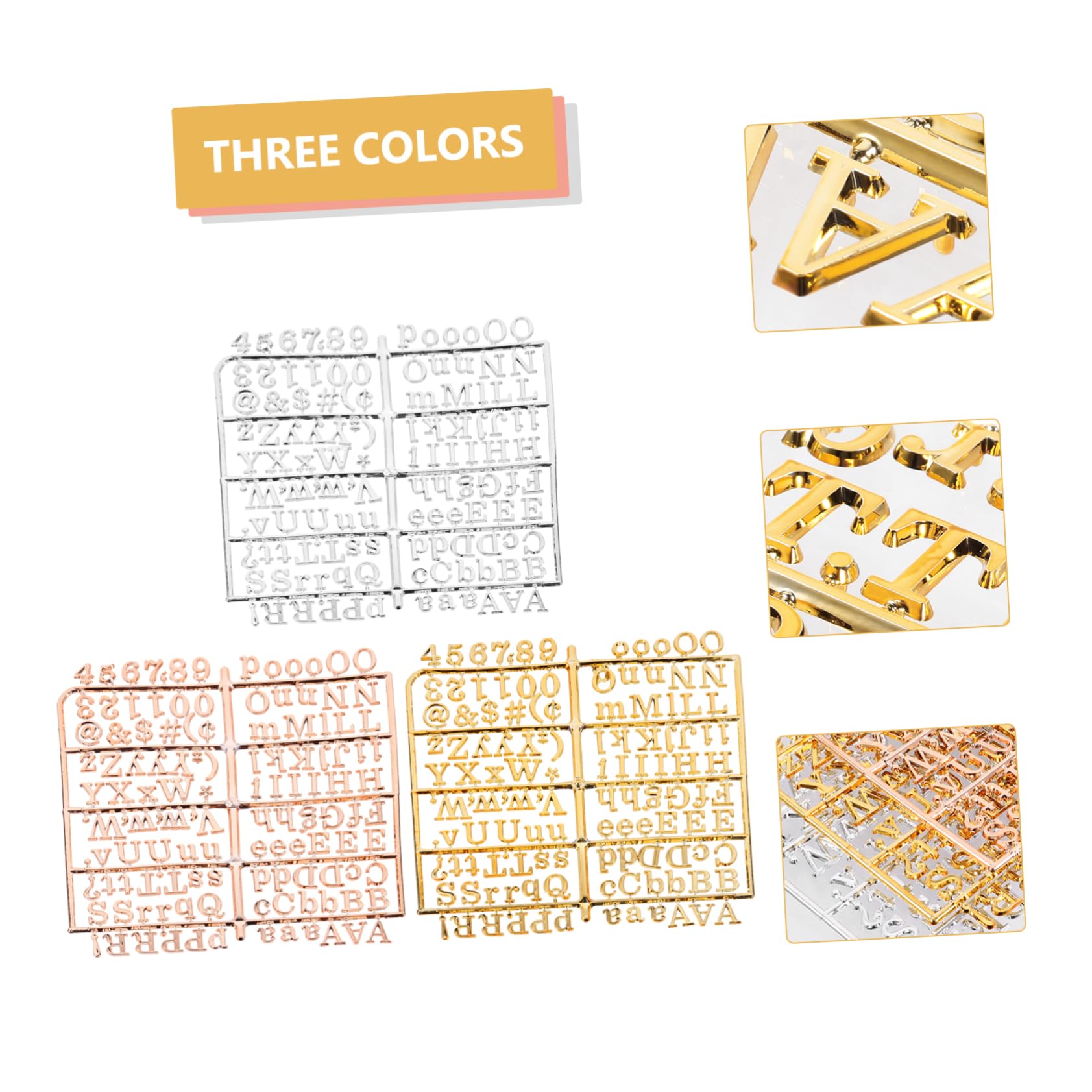 VILLFUL 3pcs Felt Letter Board Char Letters for Letter Boards Digital Message Board Felt Board Letters Letter Board Numbers Carabiner Clip Number Letter Board Replace Toy Plastic