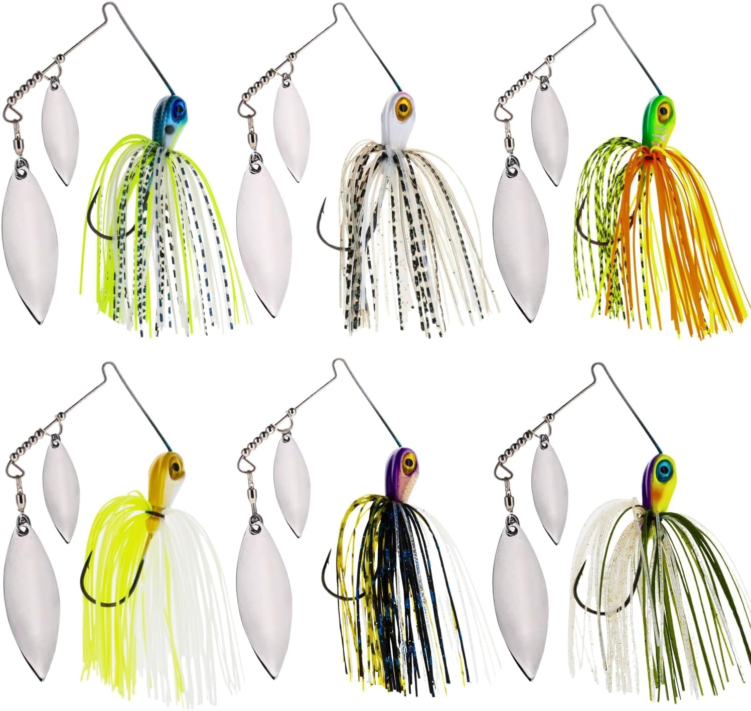 Reaction Tackle Spinner Bait Fishing Lure for Bass Fishing (3-Pack) Also for Trout Pike Salmon Walleye