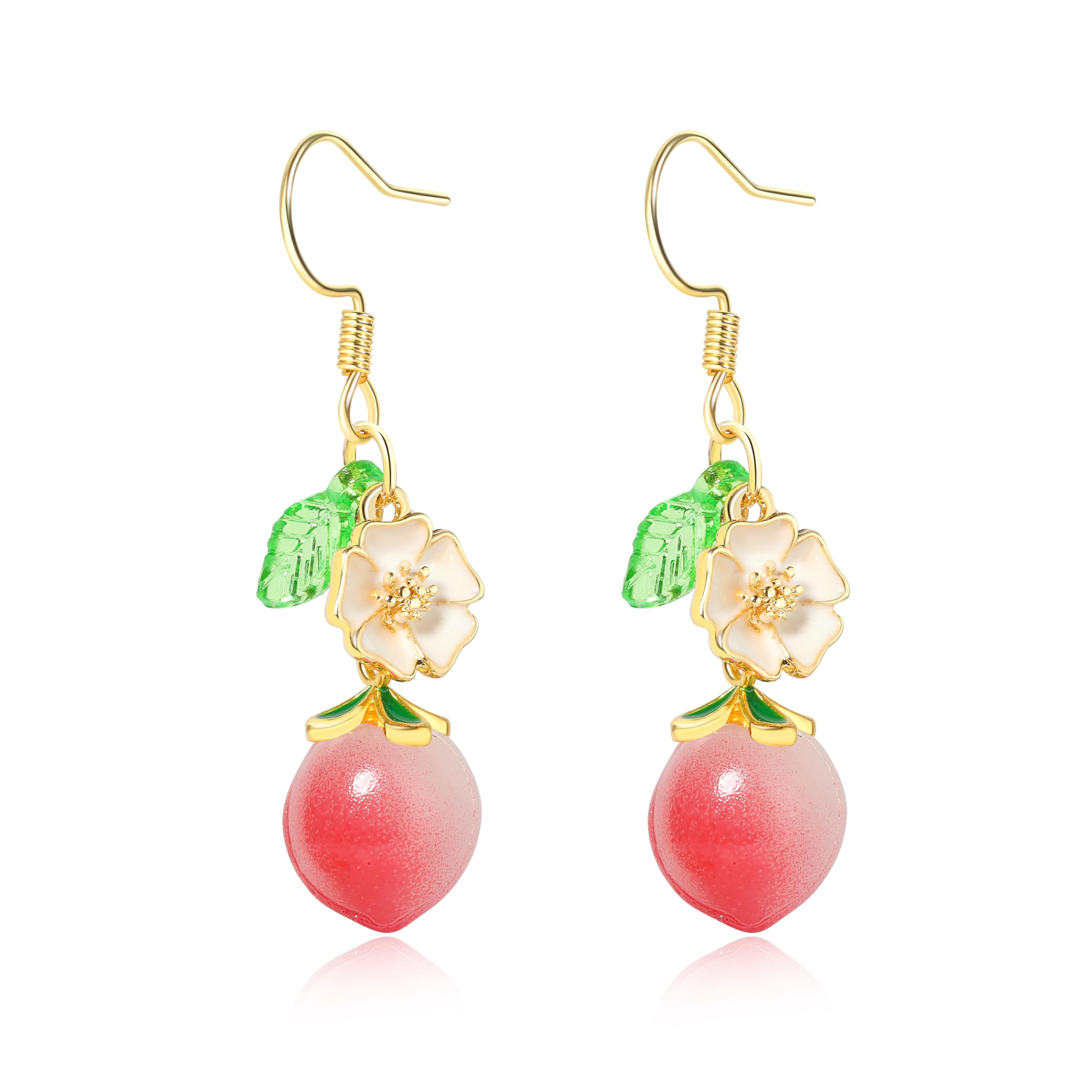 Fruit Earring Strawberry Lemon Orange Grape Cherry Raspberry Pomegranate Lightweight Trendy Drop Dangle Accessories for Women