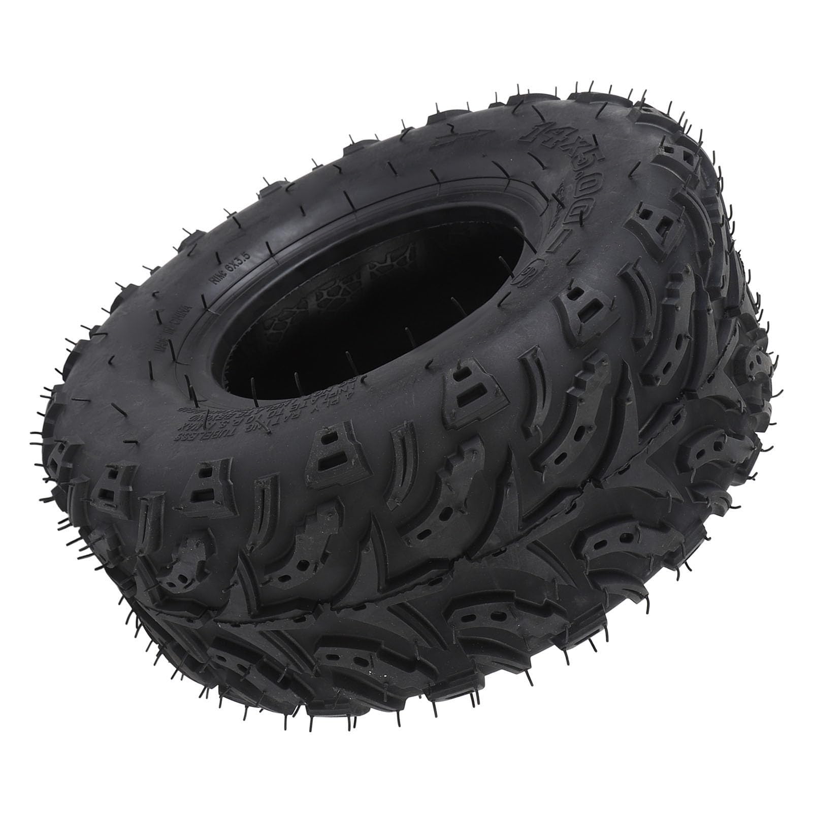 14x5.006 Pneumatico per Ruota Anteriore con Cerchio in Gomma, Elevata Durata per ATV, Quad, Fuoristrada, Go Kart, Carrello da, Mini Bici, Maneggevolezza Migliorata su Fango,