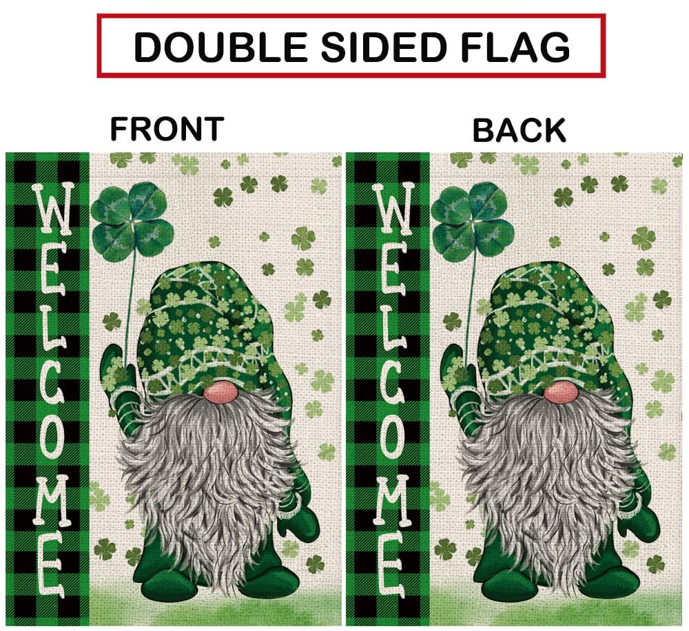 LSF -Drapeau De Jardin Saint Patrick Double Face Lavable En Machine