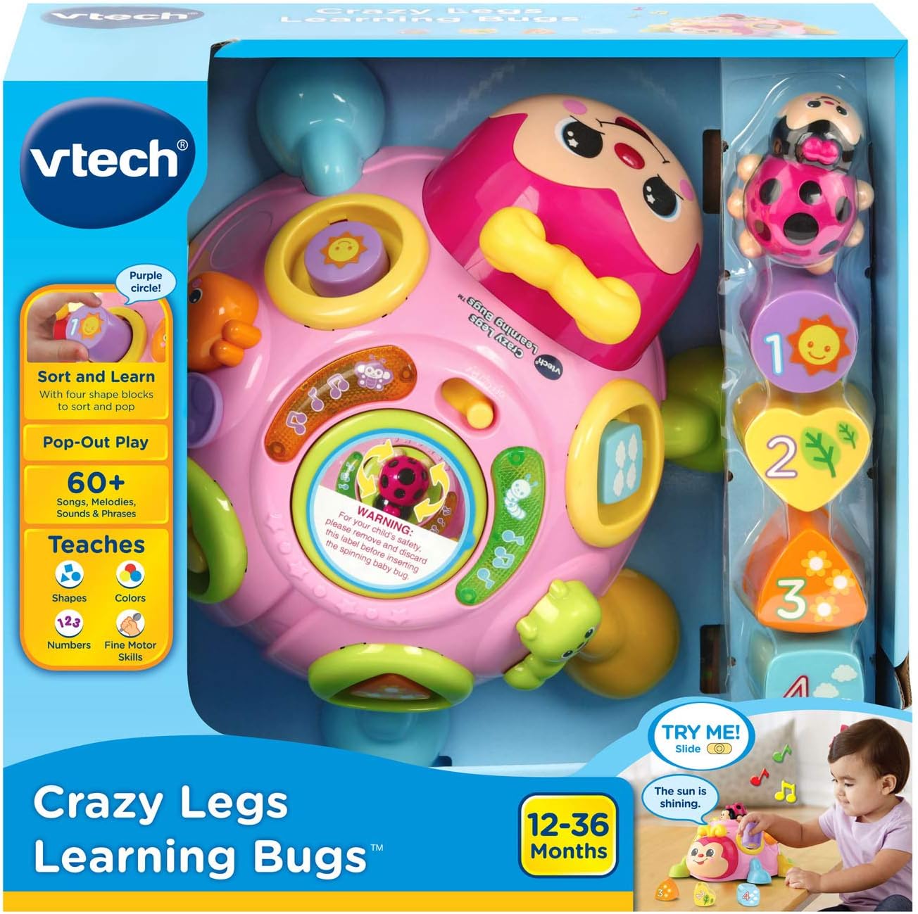 VTech Crazy Legs Learning Bugs, Pink image 6 of 6 B07PSB5BJ1