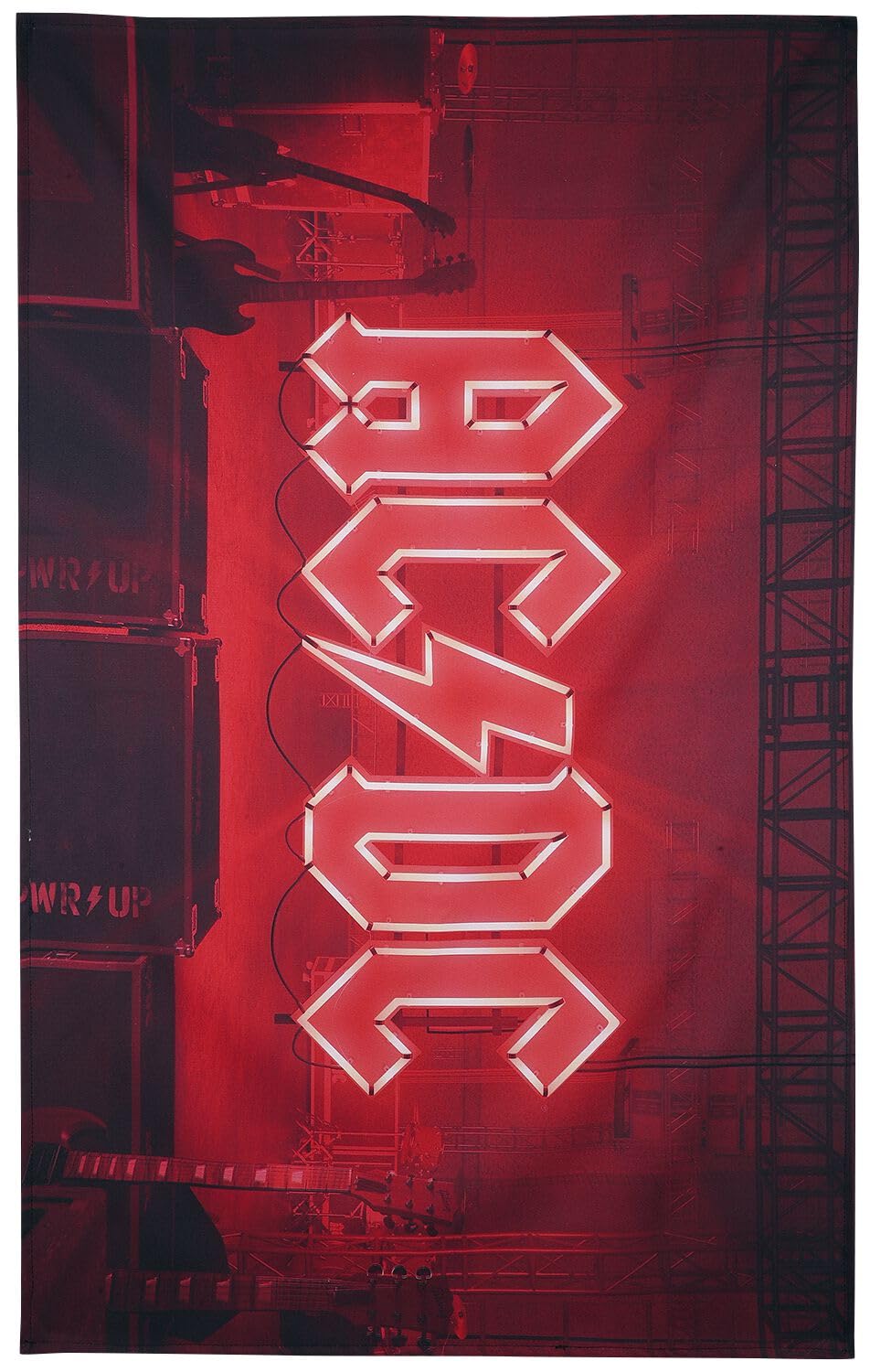 Drapeau AC/DC PWR UP 100% polyester avec impression multicolore