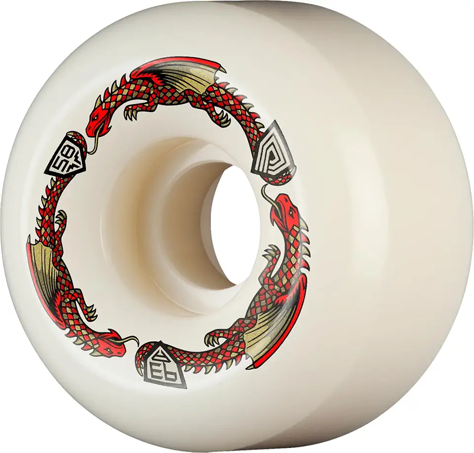 Powell Peralta Rodas de skate Dragon Formula 93A, ossos de rato, 58 mm x 33 mm
