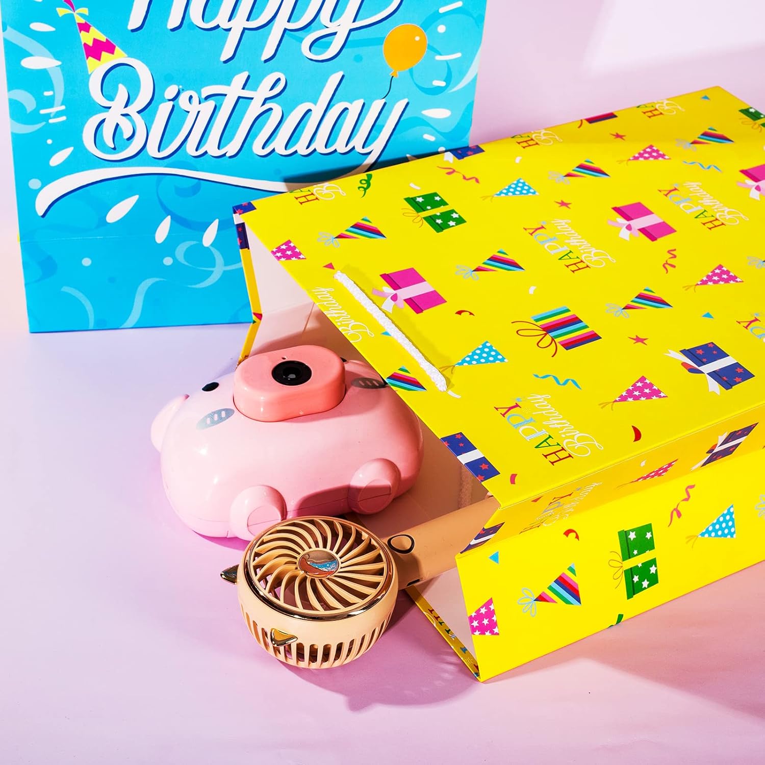 Birthday Gift Bag with Handle and Tissue Paper, 12 Pcs Gift Bags Assorted Sizes and Designs, Large, Medium, Small Size Birthday Gift Bag for Boys, Girls, 13”, 9” ) - Image 6