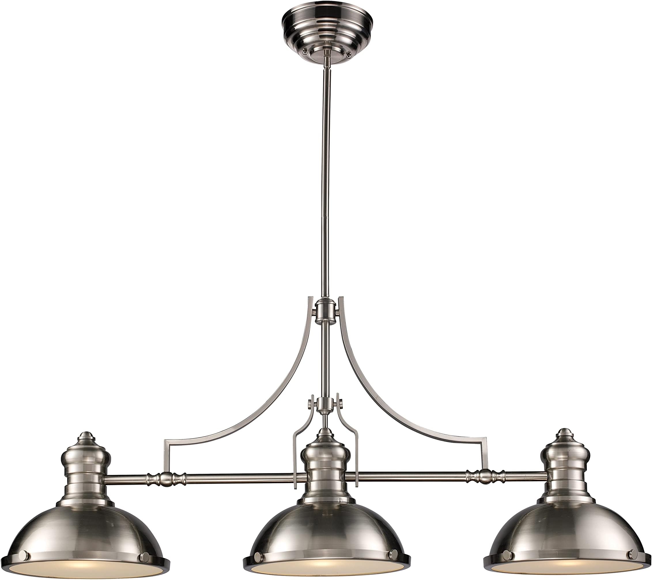 Elk Home 66125 in 3 Chadwick 47'' Wide 3 in Light Linear Chandelier in Satin Nickel