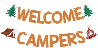 Camping Party Must-Have: Welcome Campers Banner for Forest Adventure, Birthdays & Bachelorette Celebrations