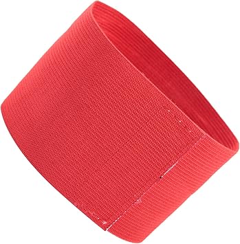 Ymiko Youth and Adult Arm Bands 2.2x2.6 in Bright Red Lightweight Nylon Player Bands for Soccer Matches Excellent Elasticity Closure
