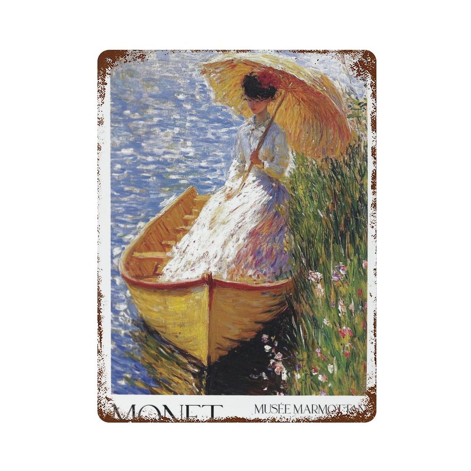 xiaoxiaoshen Monet Exhibition Claude Home Decor. Floral3 Wall Decor Art Metal Tin Poster Modern Home Decor Art Home Bar Shop Decorations Vintage Sign 40x30cm