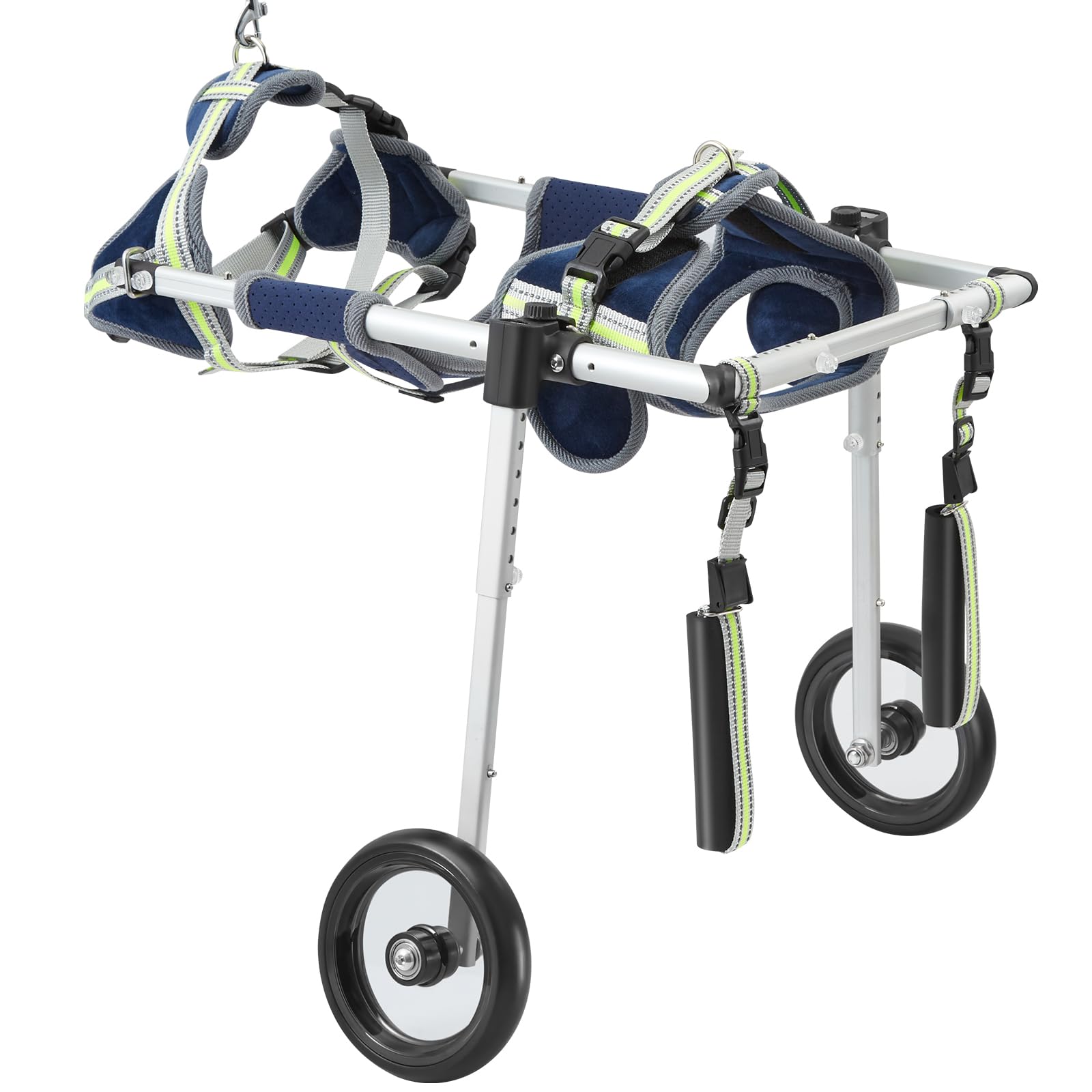 VEVOR Fauteuil Roulant pour Chien 2 Roues pour Pattes arrières, Fauteuil Roulant pour Animaux de Compagnie léger et réglable pour la guérison Membres postérieurs des blessés, handicapés, paralysie, S