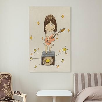 奈良美智 版画 Guitar Girl 2009年 個展限定 証明書・額付 奈良美智 版画 Guitar Girl 2009年 個展限定 証明書・額付