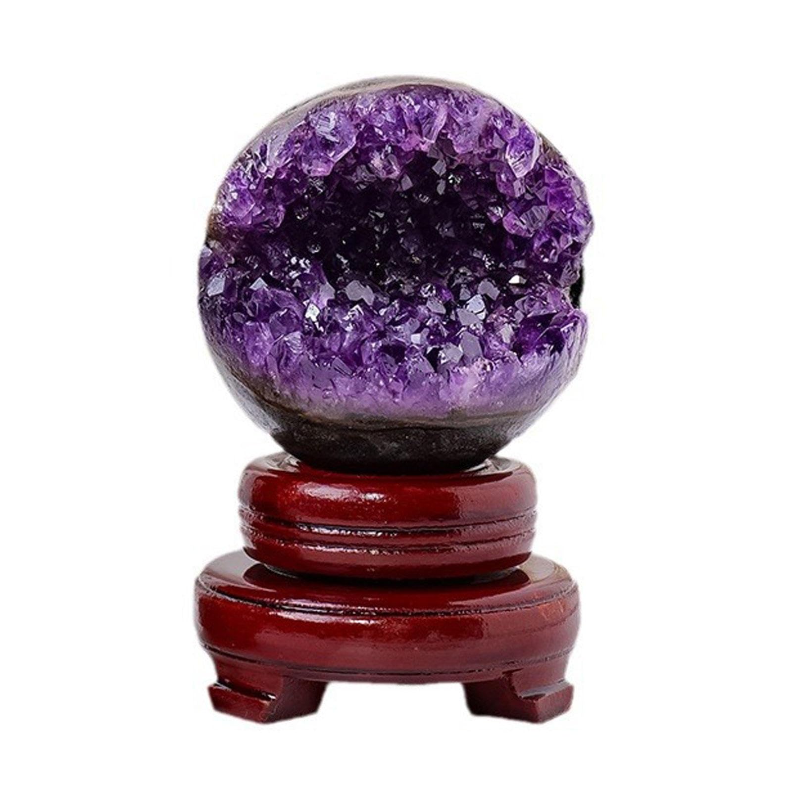 Amazon｜クリスタルボール天然アメジストクラスター、笑顔のアメジスト
