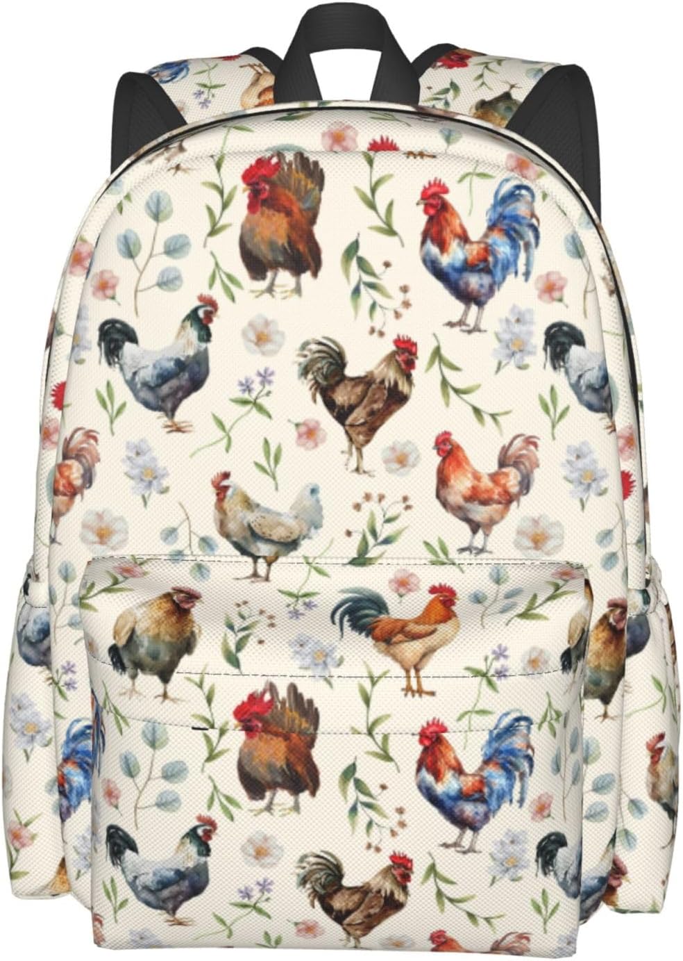 Cute Chicken Backpack for Women 16.9 inch Travel Casual Laptop Backpack Lightweight Waterproof Hiking Daypack