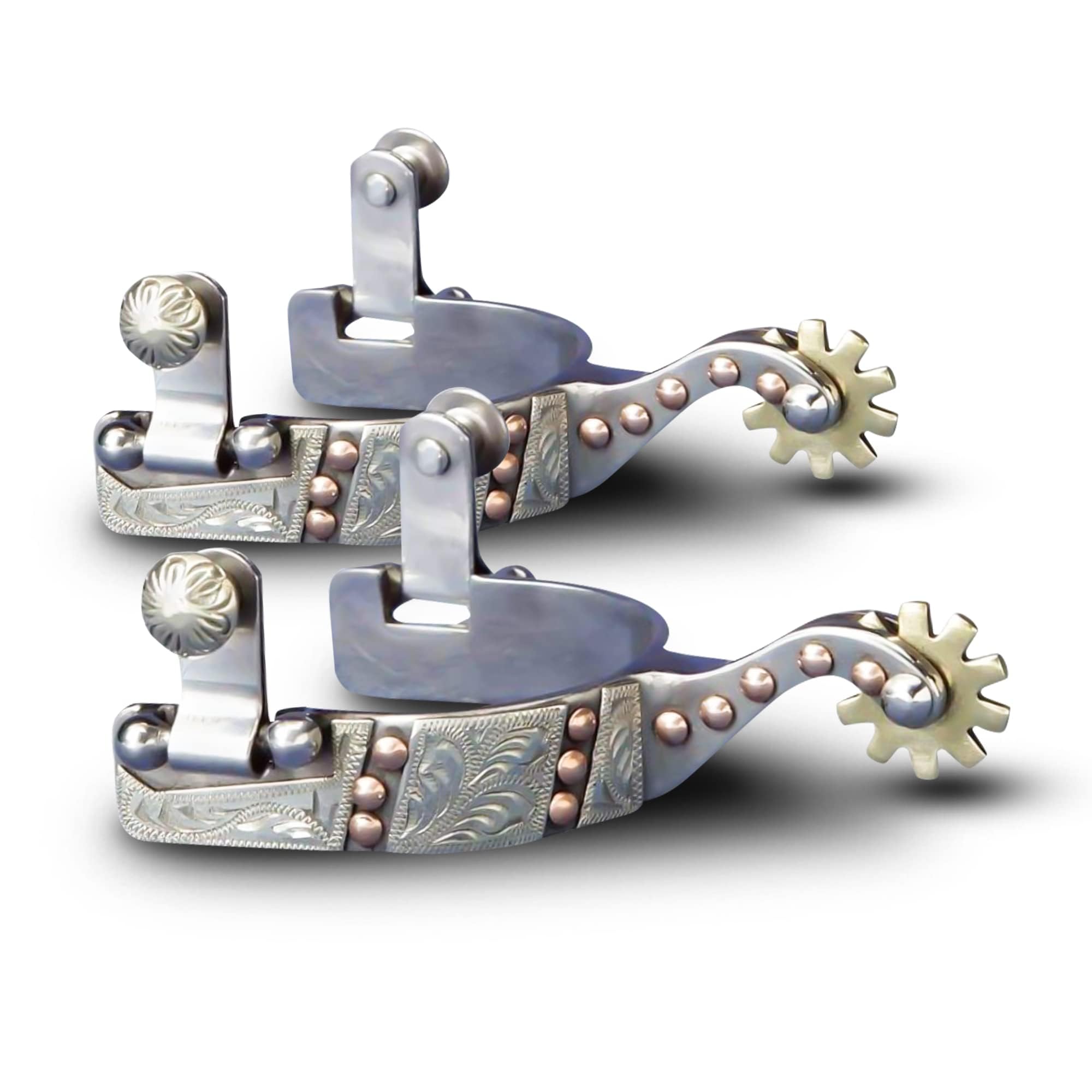 Colorado Saddlery Arizona Spurs for Kids - Stainless Steel, Stylish Boot Spurs with 1