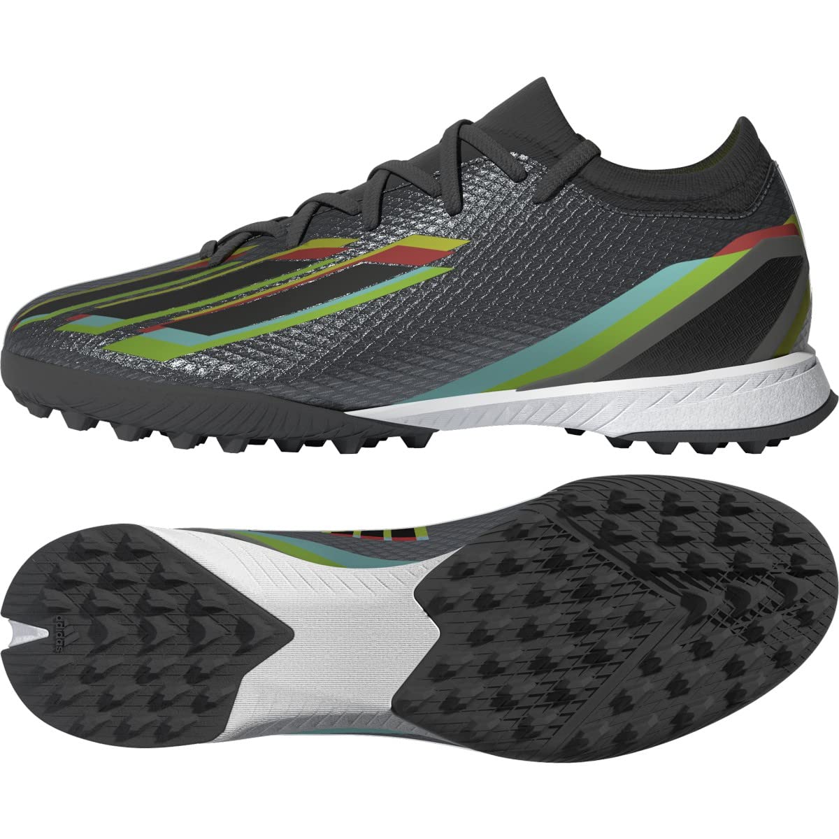 adidas mens X Speedportal.3 Soccer Shoes, Silver Metallic-core Black-solar Yellow, 13