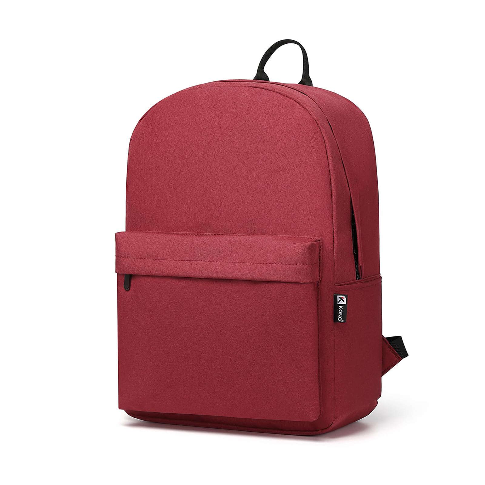 Kono Children's Backpack School Bag for Boys and Girls Lightweight Rucksack for Teenagers Students Bookbag Travel Casual Daypack Women Men (Red)