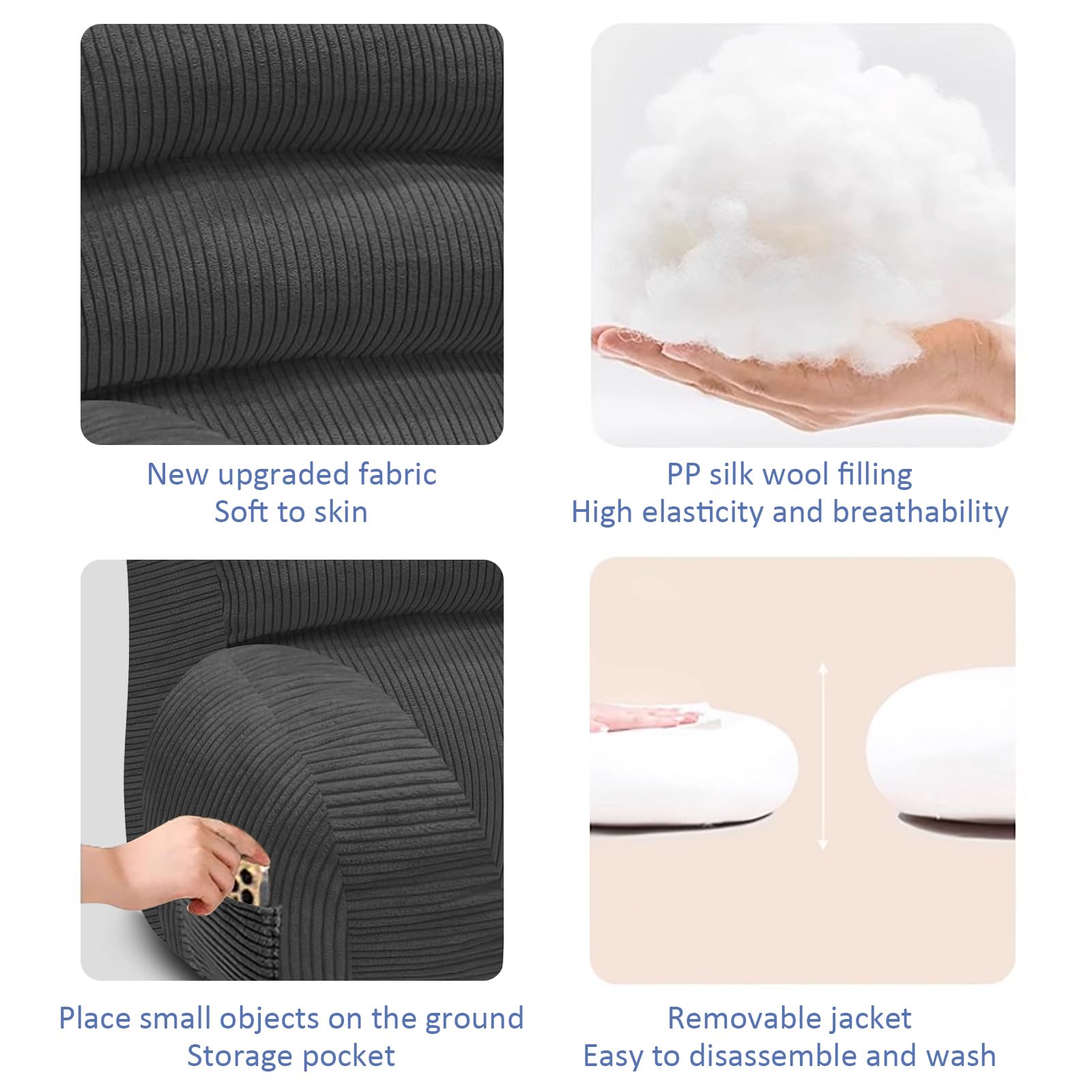 MeYuxg Cojín de lectura para cama y sofá con reposabrazos y soporte para el cuello desmontable, 60 x 35 cm, cojín de respaldo ajustable en altura, cojín de apoyo para la espalda para leer, ver la