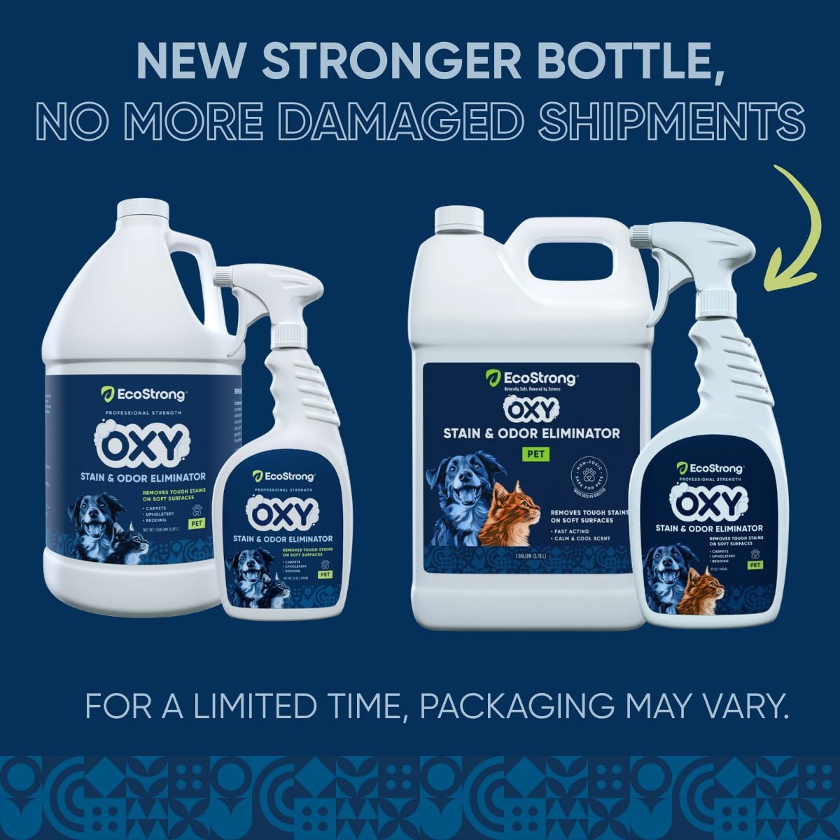 Oxy Pet Carpet Cleaner Spray | Pet Stain Remover for Pet Urine, Cat Pee, Dog Poop | Deep Spot Treating Action on Carpeting, Upholstery, Laundry, Pet Beds & More (160 Fl Oz)