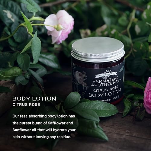 Miniatura 3 de Farmstead Apothecary Loción corporal 100% natural con aceite de cártamo orgánico, aceite de girasol orgánico y aceite orgánico de vitamina E, 8