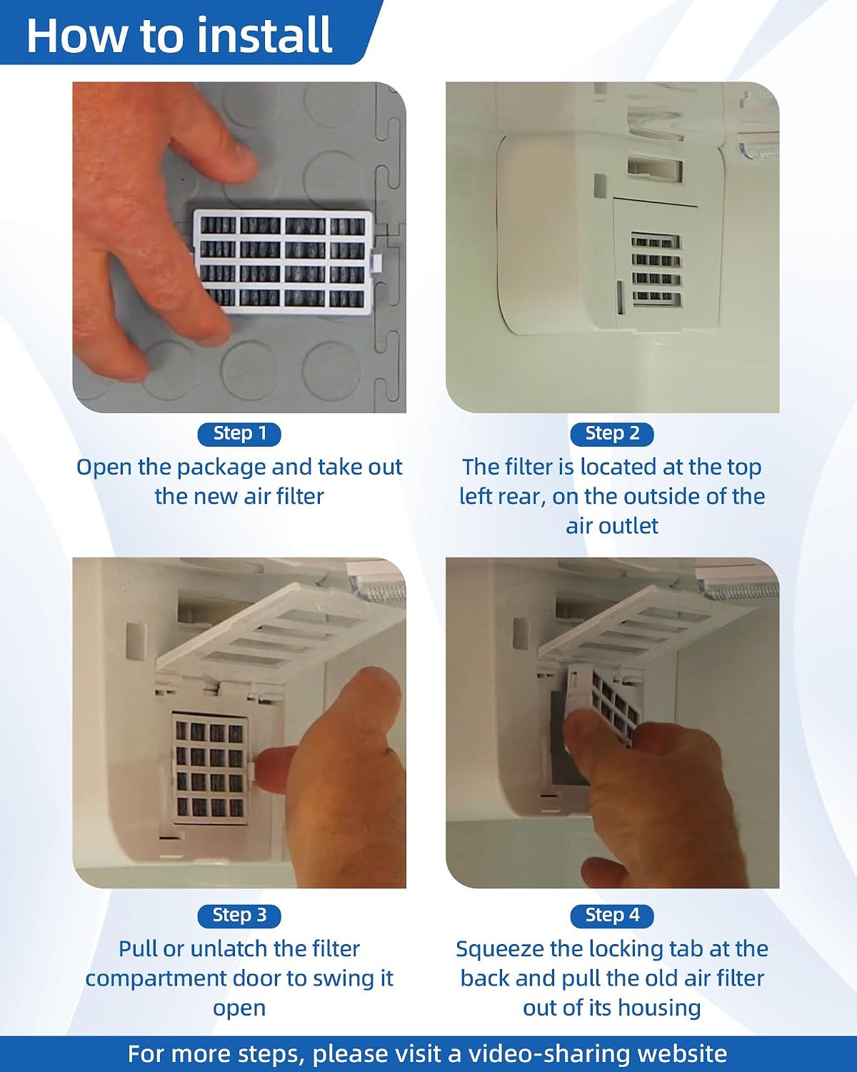 WRF560SEHZ00 WRF560SEYM05 Air Filter Fit for Whirlpoo Refrigerator