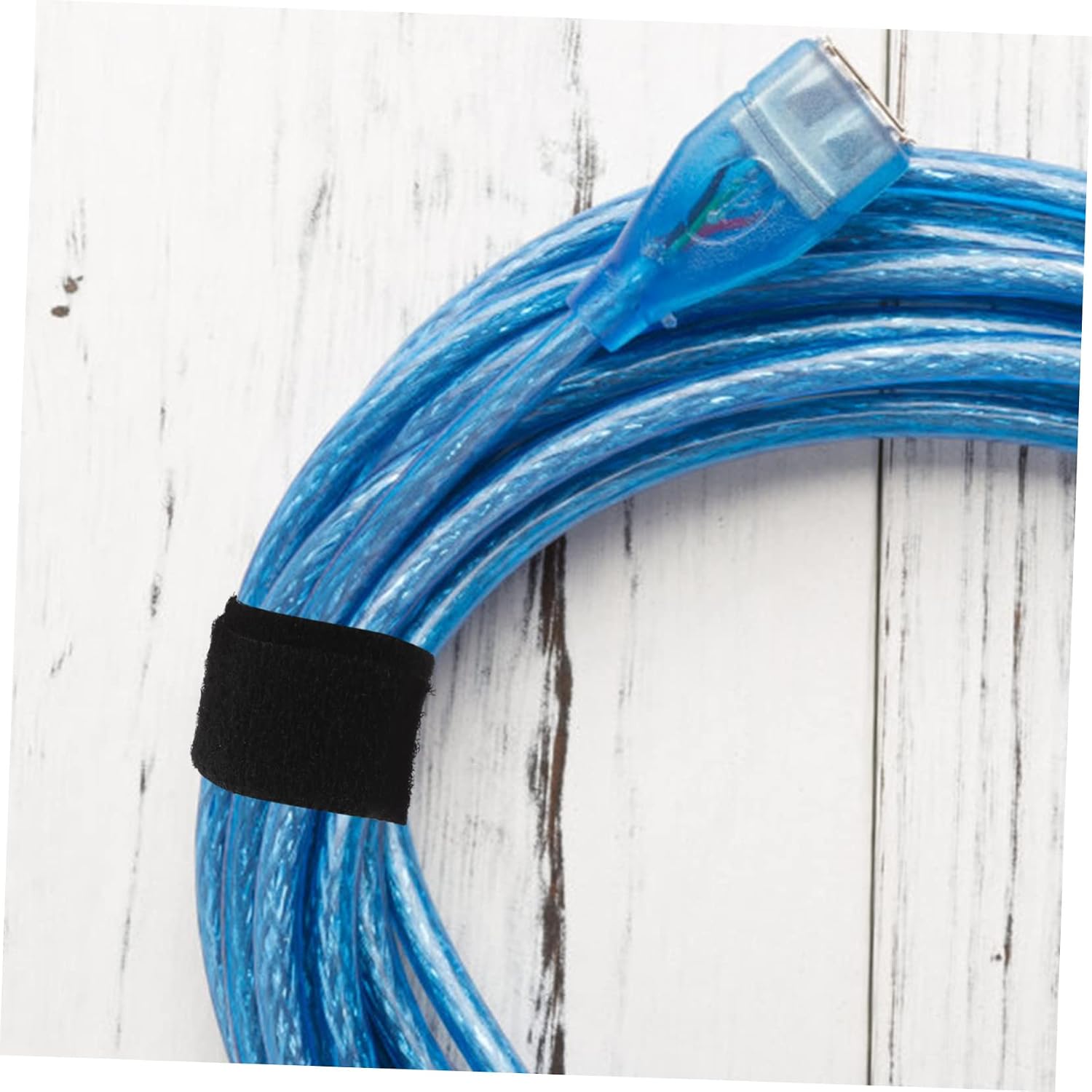 DOITOOL Hook Loop Tape Fasteners Self-Adhesive Cable Organizing Strip for Home Use Durable and Reusable Black Sewing and Fixing Cables