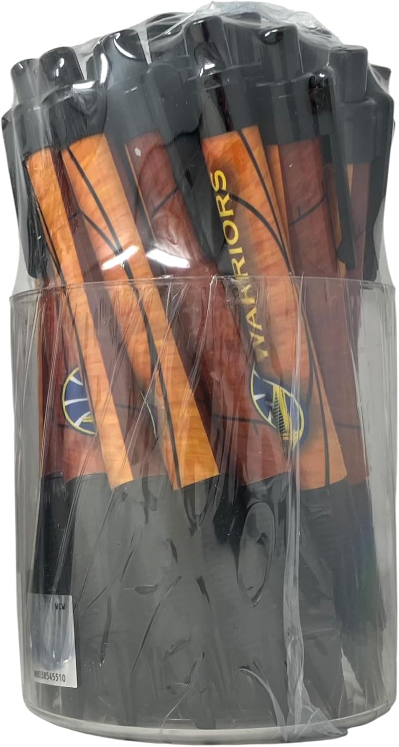 Pro Specialties Group NBA 24-Pack Tub Retractable Click Pens- Great Stocking Suffers and Party Favors (Golden State Warriors Alternate Colors 24 Pen Tub)