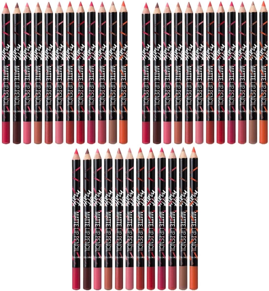 LALAFINA 36 Pcs Black Lipstick Matte Lipstick Matte Eyeliner Matte Lip