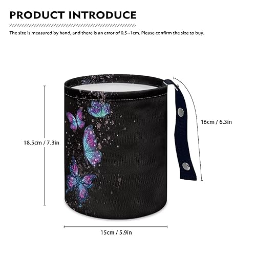 Miniatura 6 de Cubo de basura para automóvil, multiusos, reutilizable, portátil, impermeable, organizador de automóvil para minivan, camioneta, SUV, mariposa