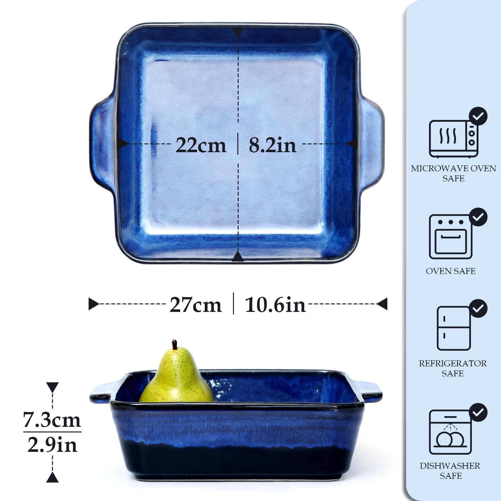 Ovenschaal Toscane S - groen - 5x22x15 cm