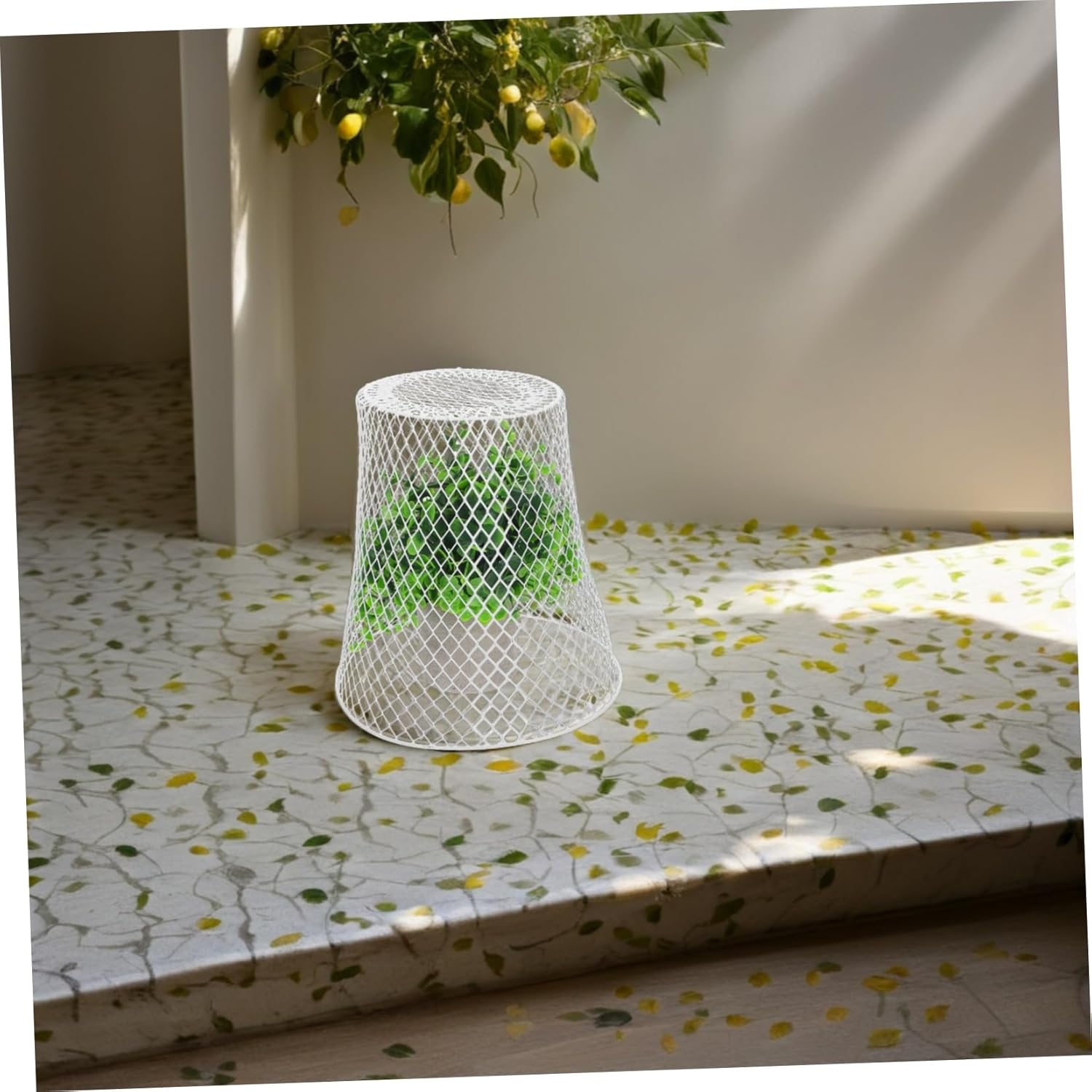 Mipcase 1 Set Garden Cloche for Plants Metal Mesh Protector with Chicken Wire Covers Ground Stakes and Labels Versatile Plant Cage for and Fruits for Balcony and Outdoor Gardening