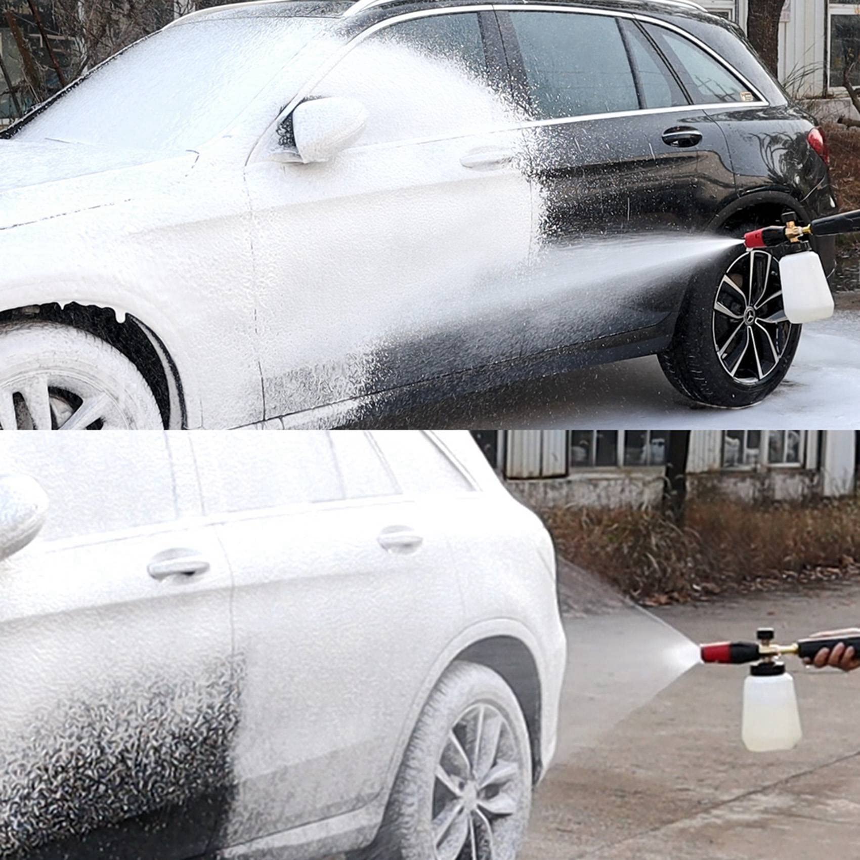 Lot de 2 lances à mousse réglables pour nettoyage de voiture - Pour Interskol L
