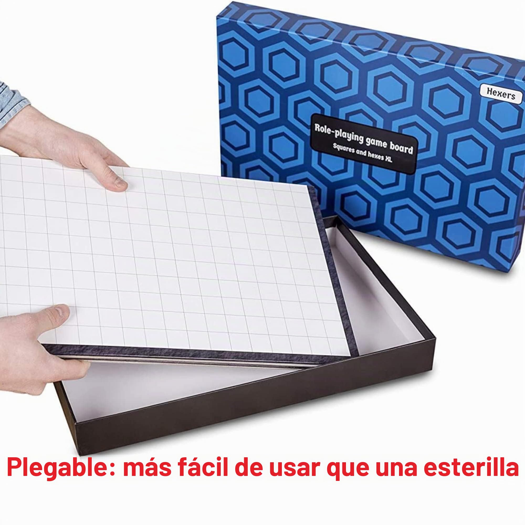 Hexers XL Role Playing Game Board: Mat Alternative - Dungeons & Dragons DND Pathfinder RPG Compatible - 44''x34''- 1'' Squares & hexes - Foldable & Dry Erase