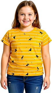 Stories.Label Girl Cotton Printed T-Shirts in Half Sleeves Regular Fit, Soft Durable Fabric, No Shrinkage, Long Lasting Pr... Price In India